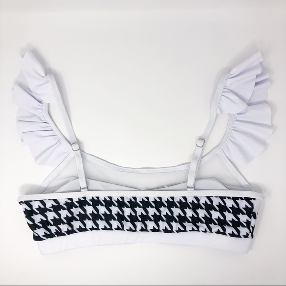 Black & White Bikini | Houndstooth Print Swimsuit - Picture 3 of 7